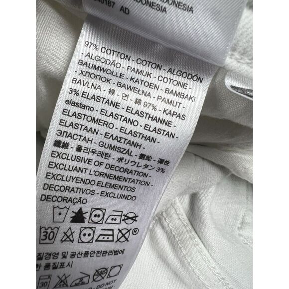 Levis Jeans Womens 31 White Lace Ankle Cotton Blend Casual - Picture 15 of 16